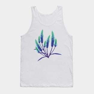 Flower Lavender minimal floral Tank Top